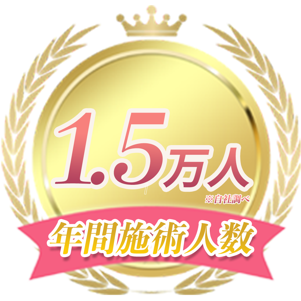 年間施術人数が1.5万人のが画像